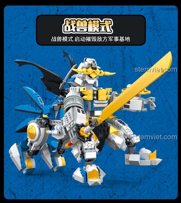 Robot Story WANGE 5669 - Bộ lắp ghép robot biến hình 3 dạng, 887 mảnh, 6 minifigures, phù hợp cho bé trai 6 tuổi trở lên, giá tốt