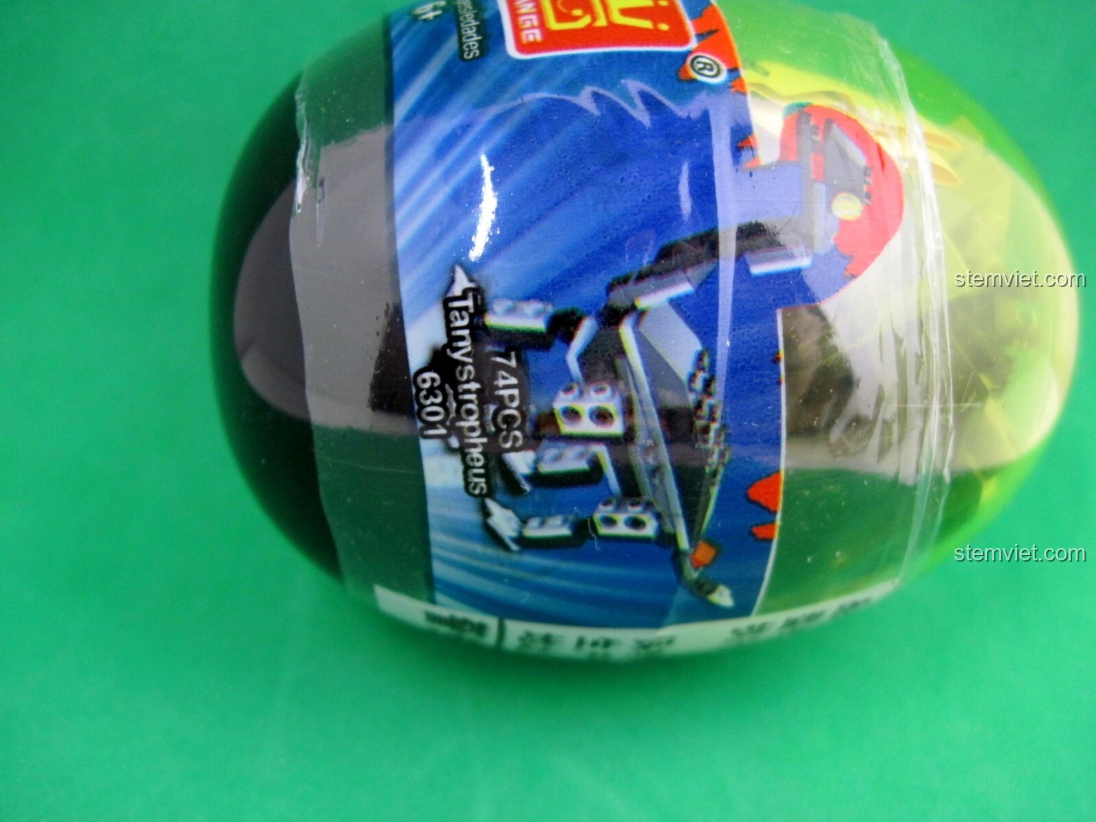 Thông tin chi tiết bộ xếp hình 6 mẫu khủng long tí hon WANGE 6301, một mẫu có 74 mảnh