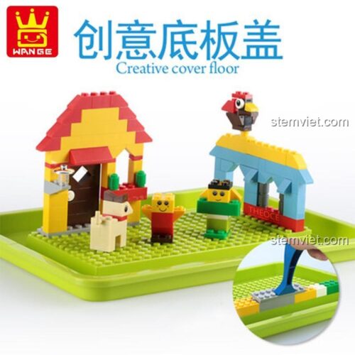 Tính năng độc đáo của bộ xếp hình WANGE 8100: nắp hộp là tấm nền lắp ráp, giúp bé thỏa sức sáng tạo mọi lúc mọi nơi. Giá tốt.