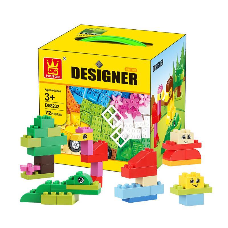 Bộ lắp ghép khối lớn WANGE D58232 cho bé 3 tuổi, đồ chơi lắp ráp sáng tạo giá tốt