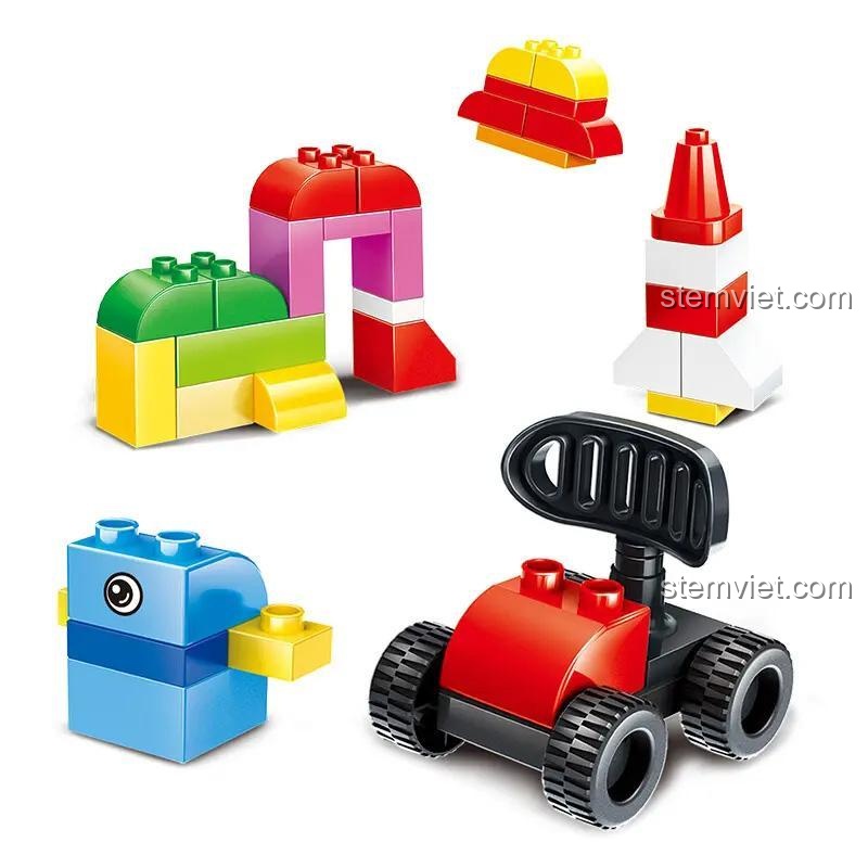 Mô hình xe, tên lửa và các khối xây dựng sáng tạo từ bộ lắp ráp WANGE D58232