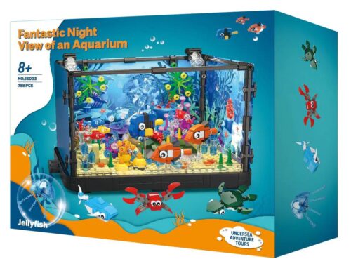 Bộ lắp ghép We Game Coming 66003 Bể cá thủy sinh sứa có đèn LED, đồ chơi mô hình Bể cá sứa cho bé trai bé gái 8 tuổi, giá tốt