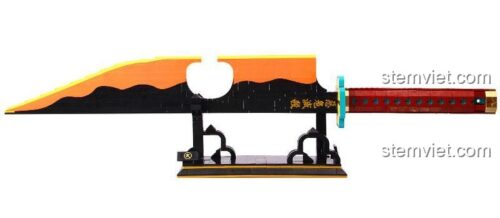 Mô hình bộ lắp ghép Thanh Gươm Nichirin của Uzui Tengen We Game Coming 66013, tỉ lệ 1:1, món quà độc đáo cho con trai 8 tuổi.
