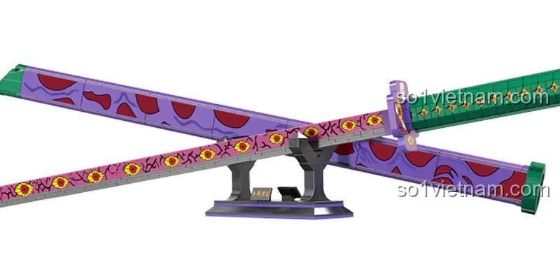 Bộ đồ chơi We Game Coming 66014 Thanh Kiếm Nichirin, Kiếm Nichirin, Kiếm Katana, Kiếm Demon Slayer, Kiếm Thợ Săn Quỷ, 798 mảnh, độ tuổi 8+, cho bé trai, lưỡi kiếm và vỏ