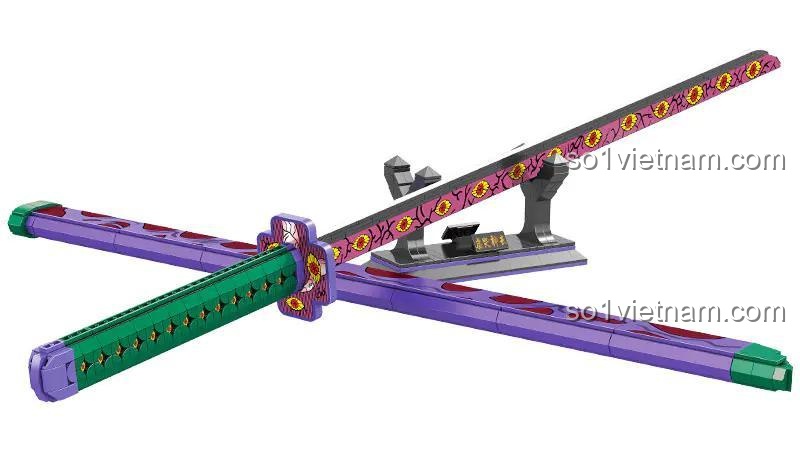 Bộ lắp ráp We Game Coming 66014 Thanh Kiếm Nichirin, Kiếm Nichirin, Kiếm Katana, Kiếm Demon Slayer, Kiếm Thợ Săn Quỷ, 798 mảnh, độ tuổi 8+, cho bé trai, có thể rút kiếm