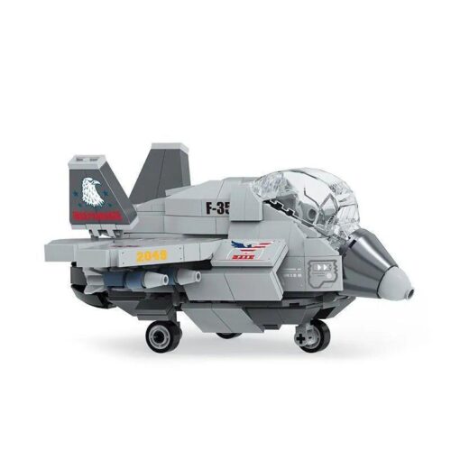 Mô hình đồ chơi lắp ráp Máy bay chiến đấu F-35 Lightning II Q-version độc đáo từ Weile Chuangxiang 2049, phù hợp bé trai 6 tuổi, giá tốt.