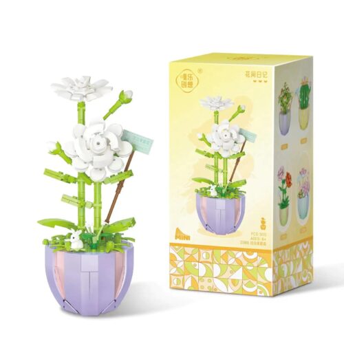 bộ lắp ghép Hoa Nhài Trắng Tinh Khôi Weile Chuangxiang 2088, mô hình trang trí đẹp mắt cho bé gái 6 tuổi, giá tốt