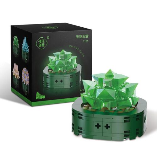 Bộ lắp ráp Weile Chuangxiang 2105 cây mọng nước Ngọc Lộ, đồ chơi mô hình cây cảnh trang trí, phù hợp bé trai bé gái 6 tuổi, giá tốt