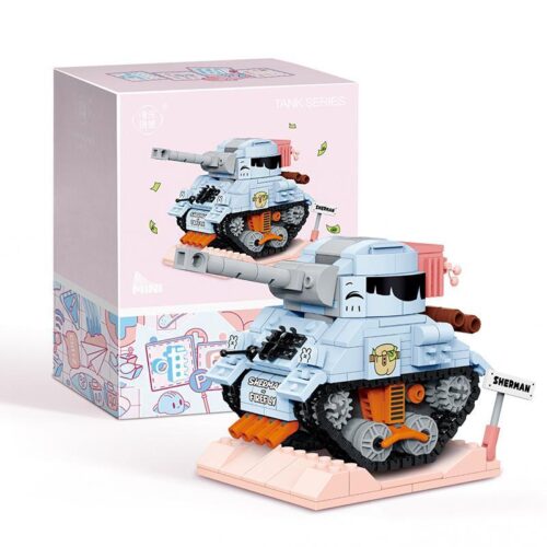 Xe tăng Sherman WL-2065 của hãng 唯乐创想, đồ chơi lắp ghép mô hình xe tăng quân sự, phù hợp cho bé trai 8 tuổi, có tính năng bắn đạn nhựa, tháp pháo xoay được, bánh xích chuyển động, giá tốt.