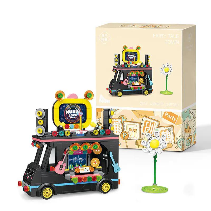 bộ đồ chơi Xe Tải Âm Nhạc Di Động Fairy Tale Town Weile Creative 2045, đồ chơi mô hình xe tải âm nhạc cho Con gái 6 tuổi, giá tốt