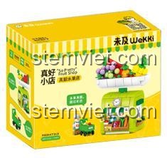 Bộ sưu tập cửa hàng mini Wekki 506042, đồ chơi lắp ráp cửa hàng trái cây, kem, bắp rang bơ, thạch, đá bào, phù hợp bé gái 5 tuổi, giá tốt.