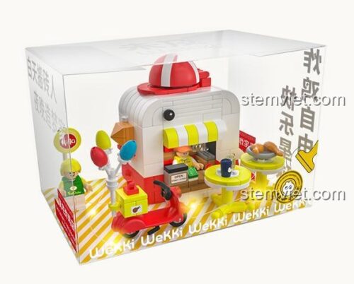 Hộp đồ chơi Wekki 506044 Cửa hàng gà rán, mô hình cửa hàng có đèn LED, quà tặng độc đáo cho bé 5 tuổi.