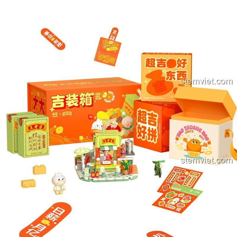 đồ chơi mô hình Cửa hàng Trà Thảo Mộc, bộ xếp hình Wekki506051, mô hình quán trà thảo mộc đã lắp ráp, đồ chơi cho bé 6 tuổi, bé trai, bé gái, chất lượng cao