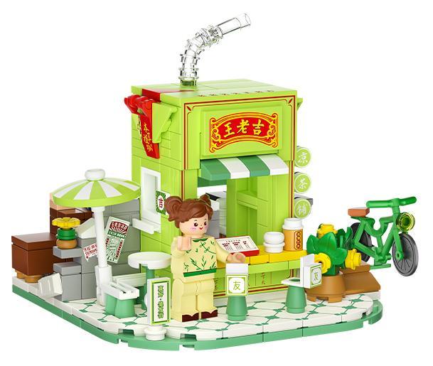 Cửa hàng Trà Thảo Mộc 506051, đồ chơi lắp ráp Mô hình Quán Trà Sâm Lạnh, hộp sản phẩm Wekki 506051, đồ chơi cho bé 6 tuổi, bé trai, bé gái, giá bình dân