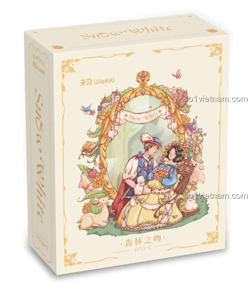 Hộp sản phẩm đồ chơi mô hình Wekki 506183, hình ảnh Nàng Bạch Tuyết và Hoàng Tử lãng mạn, quà tặng sinh nhật giá rẻ cho bé gái.