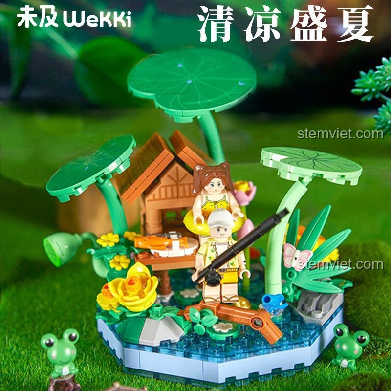 Ảnh quảng cáo đồ chơi mô hình 516153 với tên sản phẩm 'Mùa Hè Mát Lành' bằng tiếng Trung.