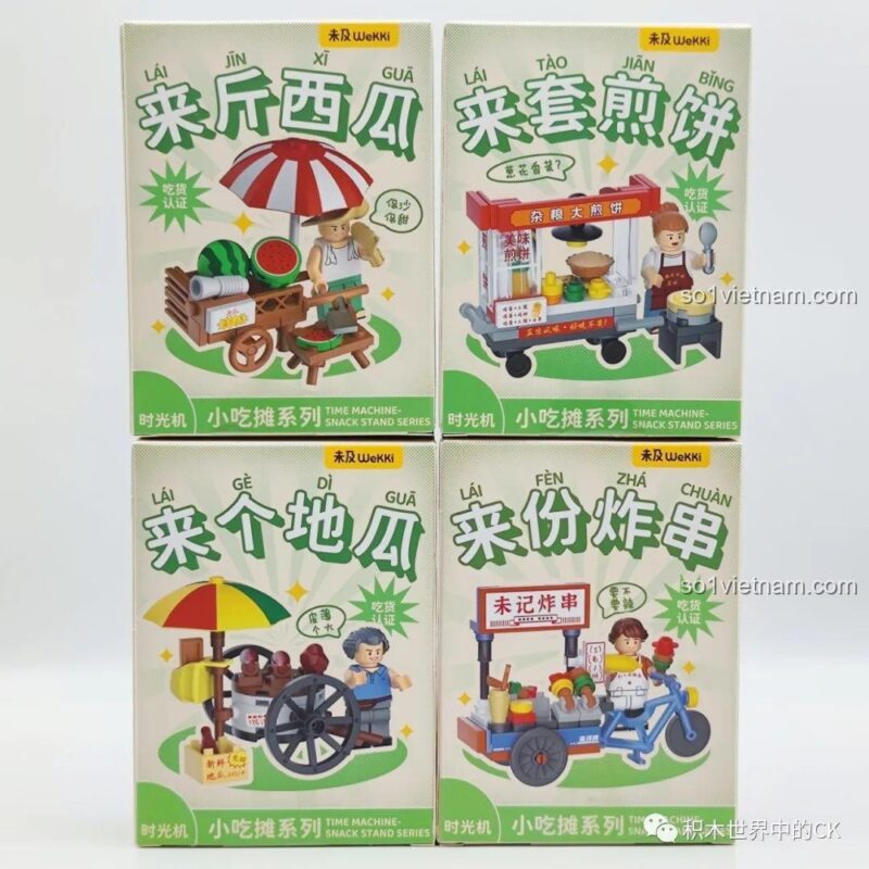 Hộp bộ lắp ghép Wekki 516952B Quầy Bánh Kẹp Đường Phố, đồ chơi xây dựng 516952 B, giá rẻ