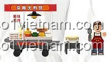Mô hình Quầy Bánh Kẹp Wekki 516952B, đồ chơi mô hình Xe Bánh Kẹp Đường Phố, phù hợp bé trai và bé gái 6 tuổi