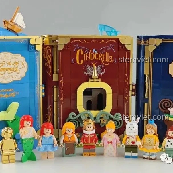 Tổng quan ba hộp sách mô hình cổ tích của Wekki, tạo thành một bộ sưu tập ấn tượng.