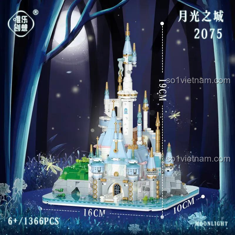 Kích thước mô hình Lâu đài Ánh Trăng 唯乐创想 2075