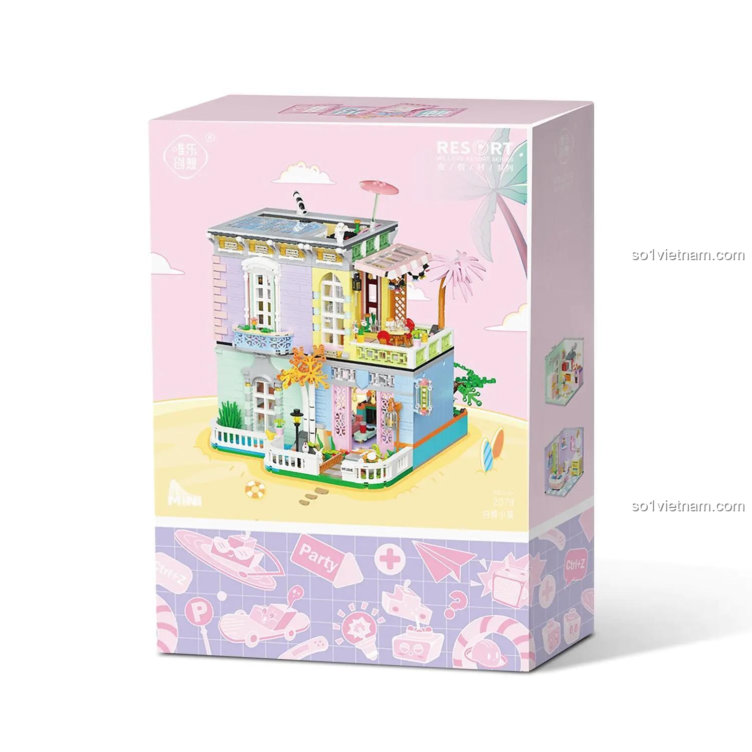 Mô hình ngôi nhà 3 tầng Bạch Dương Tiểu Trúc chi tiết 2