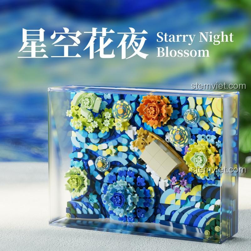 Cận cảnh chi tiết tinh xảo của đồ chơi mô hình Kiệt tác hội họa Đêm Đầy Sao 3101.