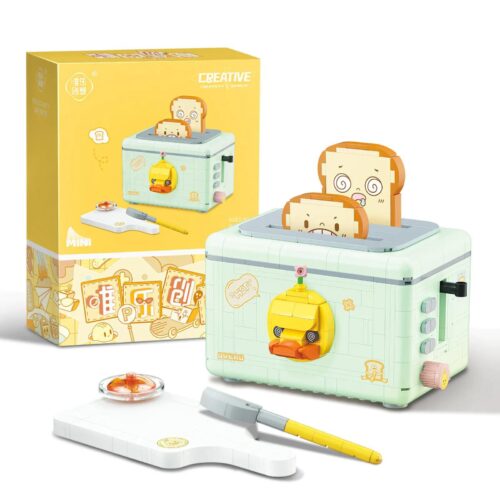 Bộ lắp ghép Máy Nướng Bánh Mì Vịt Con Welo Creative Máy Nướng Bánh Mì Vịt Con giá tốt cho bé gái 6 tuổi, mô hình máy nướng bánh mì vịt con đáng yêu.