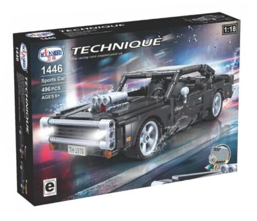 Bộ lắp ráp Winner 1446 Xe Dodge Charger Cơ Bắp Động Cơ Kéo Lùi 496 mảnh cho bé trai 6 tuổi, chất lượng cao, giá tốt