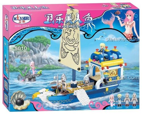 Bộ lắp ráp Winner 5010 Thuyền Buồm Đại Bàng của Nàng Tiên Cá cho bé gái 6 tuổi, gồm 361 mảnh ghép giá rẻ.