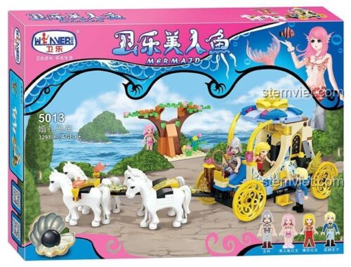 Bộ lắp ráp Xe Ngựa Cưới Của Nàng Tiên Cá Winner 5013, đồ chơi xếp hình cho bé gái 6 tuổi, giá rẻ.