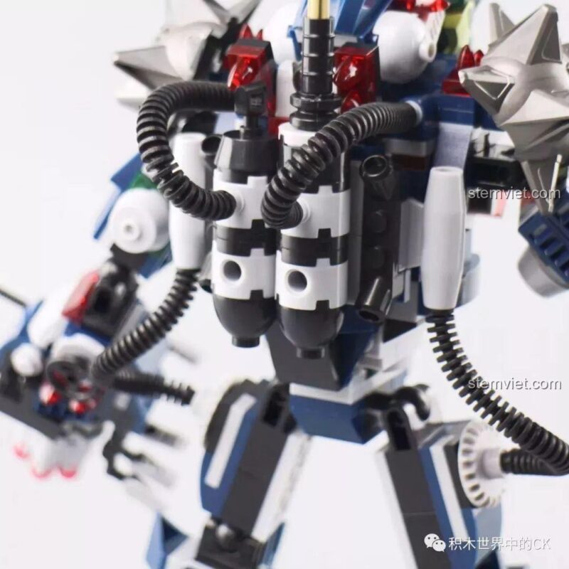 Phần chân của Robot Mecha Cá Sấu với các khớp linh hoạt và bàn chân móng vuốt.