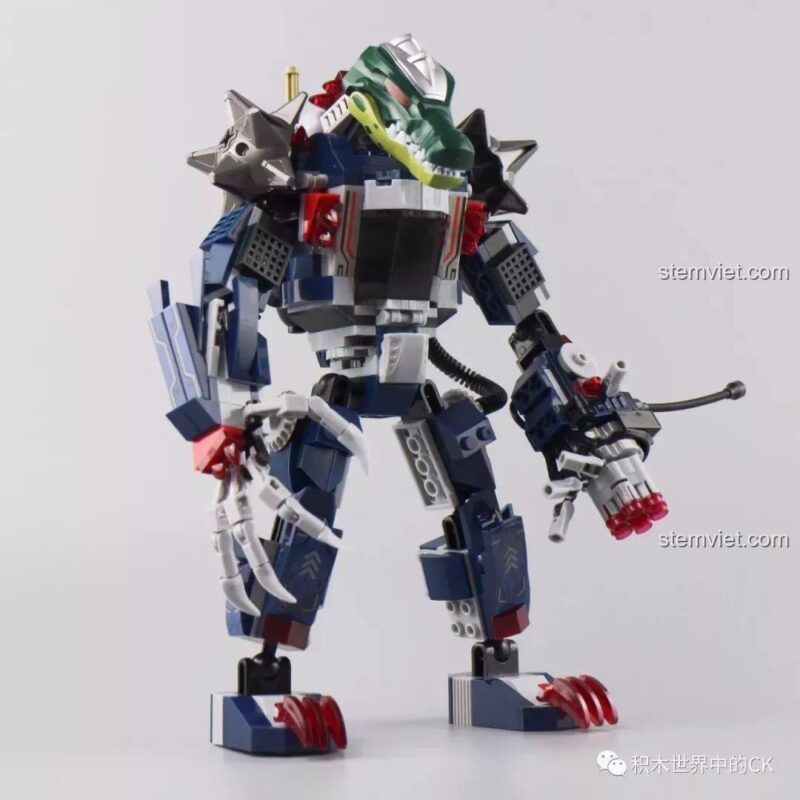 Góc nhìn khác từ bên trái của Robot Mecha Cá Sấu.