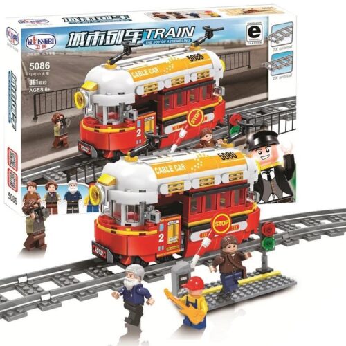 Hộp bộ đồ chơi lắp ráp Winner 5086 Tàu điện thành phố, mô hình tàu hỏa đing đing có động cơ điện, phù hợp bé trai 6 tuổi, giá tốt.