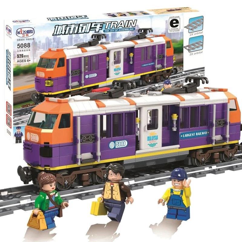 Bộ lắp ráp Tàu Hỏa Thành Phố Malaysia Winner 5088 có động cơ pin, 526 chi tiết, dành cho bé trai 6 tuổi, giá tốt