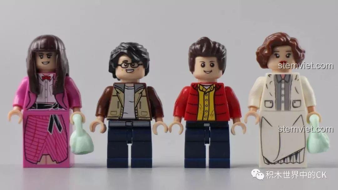 Bốn minifigure còn lại của bộ Winner 5090 Tàu Hỏa Thành Phố Cổ Điển Thụy Sĩ, đa dạng trang phục.