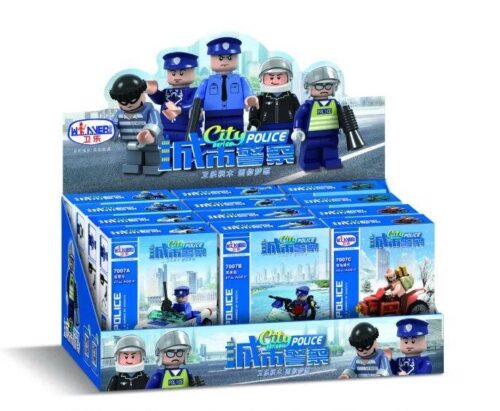 Bộ đồ chơi cảnh sát thành phố Winner 7007B với các minifigure cảnh sát và xe cộ, phù hợp cho bé trai 6 tuổi