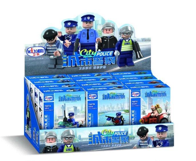 Winner 7007E City Police Bộ đồ chơi cảnh sát với các phương tiện và minifigure