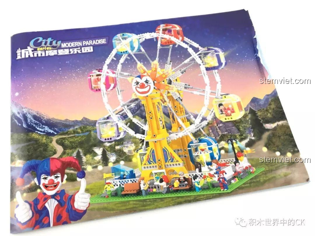 Sách hướng dẫn lắp ráp chi tiết của bộ xếp hình Winner 7036, hình ảnh màu sắc rõ nét, dễ hiểu.