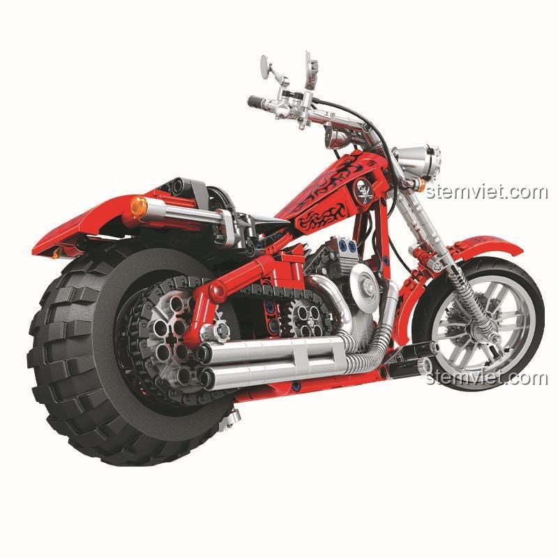 Mô hình Xe máy Harley Davidson Cruiser Winner 7046 - Chi tiết bánh sau