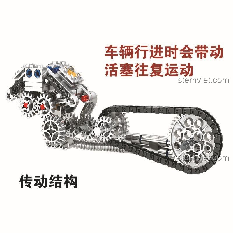 Mô hình Xe máy Harley Davidson Cruiser Winner 7046 - Chi tiết truyền động