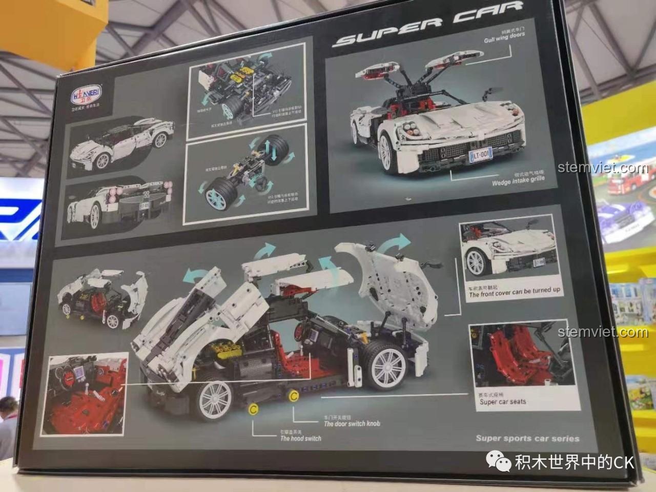 Winner 7050 Super Car Pagani Zonda 1:10 box back