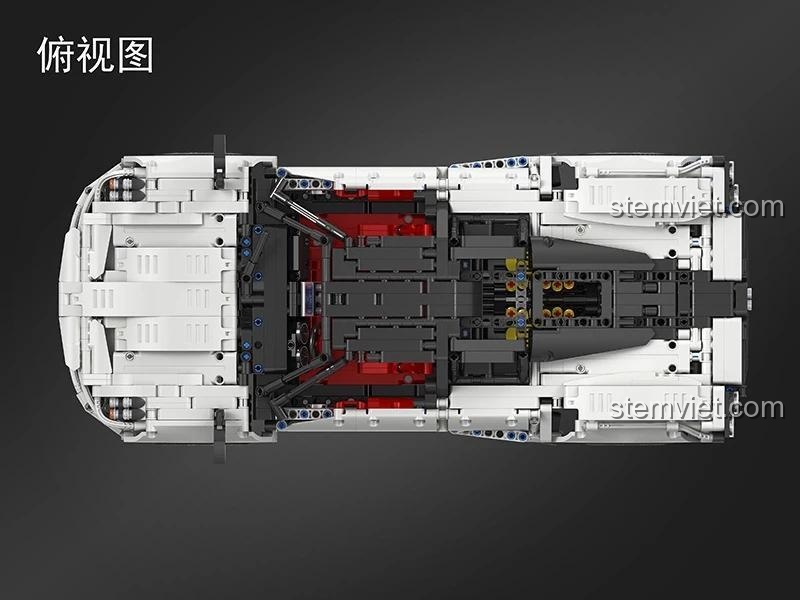 Winner 7050 Super Car Pagani Zonda 1:10 model rear view