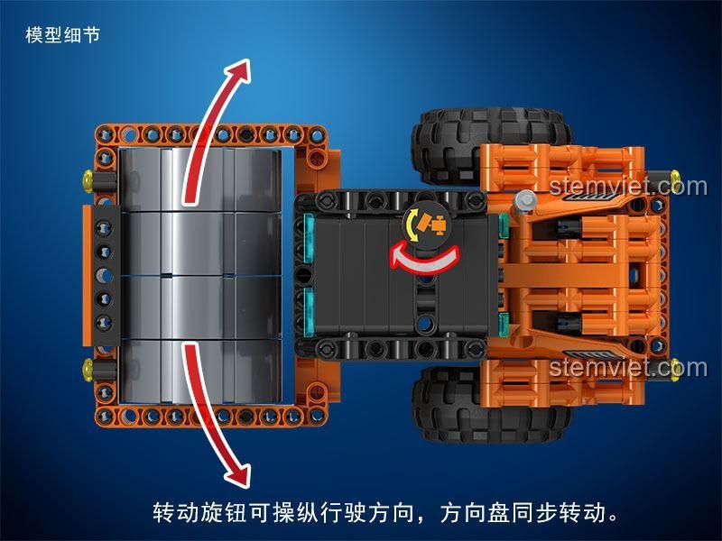 Tính năng động cơ piston chuyển động và nắp capo có thể mở của mô hình Winner 7055, mang lại trải nghiệm chơi chân thực.