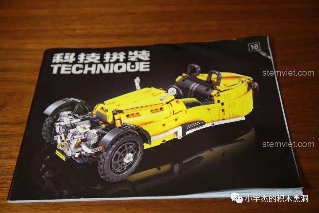 Sách hướng dẫn lắp ráp bộ lắp ráp Winner 7065 Xe Ba Bánh Cổ Điển Morgan 3 Wheeler, hướng dẫn chi tiết cho bé trai 6 tuổi.