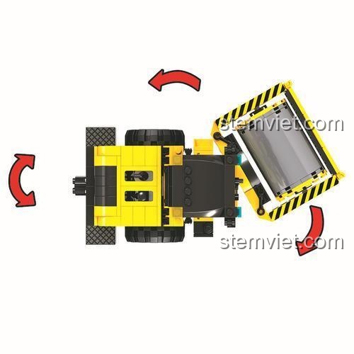 Đồ chơi mô hình Xe lu xây dựng 7075 có khớp nối linh hoạt, dễ dàng điều khiển.