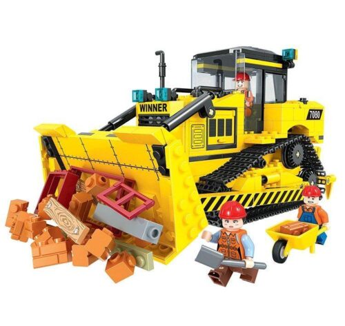 Bộ lắp ráp Winner 7080 Xe Ủi Đất Kỹ Sư Nhí chất lượng cao cho bé trai 6 tuổi giá tốt