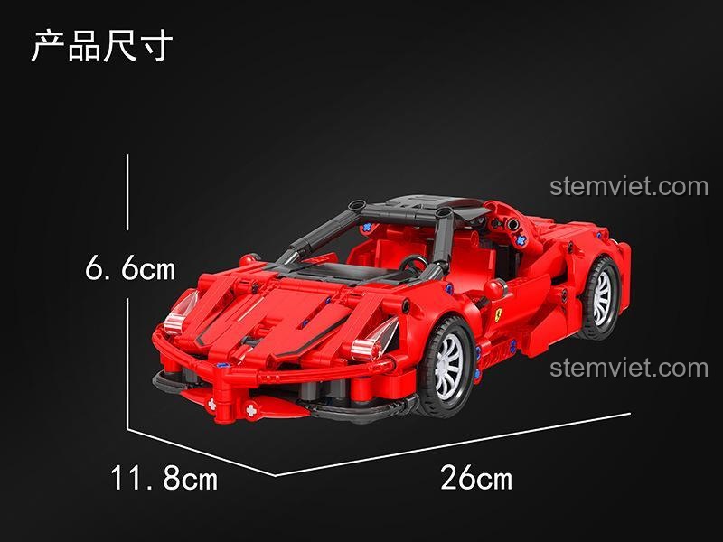 Kích thước của xe thể thao Winner 7095: dài 26cm, rộng 11.8cm, cao 6.6cm