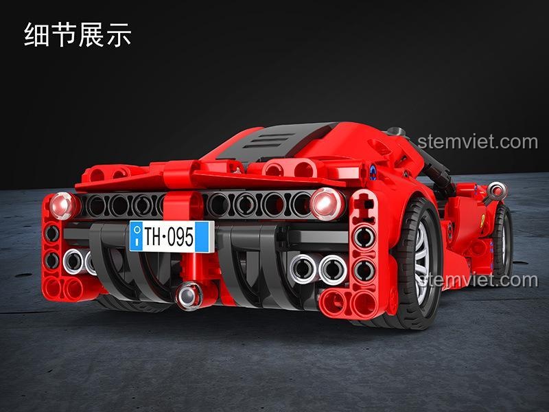 Xe thể thao Winner 7095 với các chi tiết được làm nổi bật ở phía sau, tỉ lệ 1:18, màu đỏ