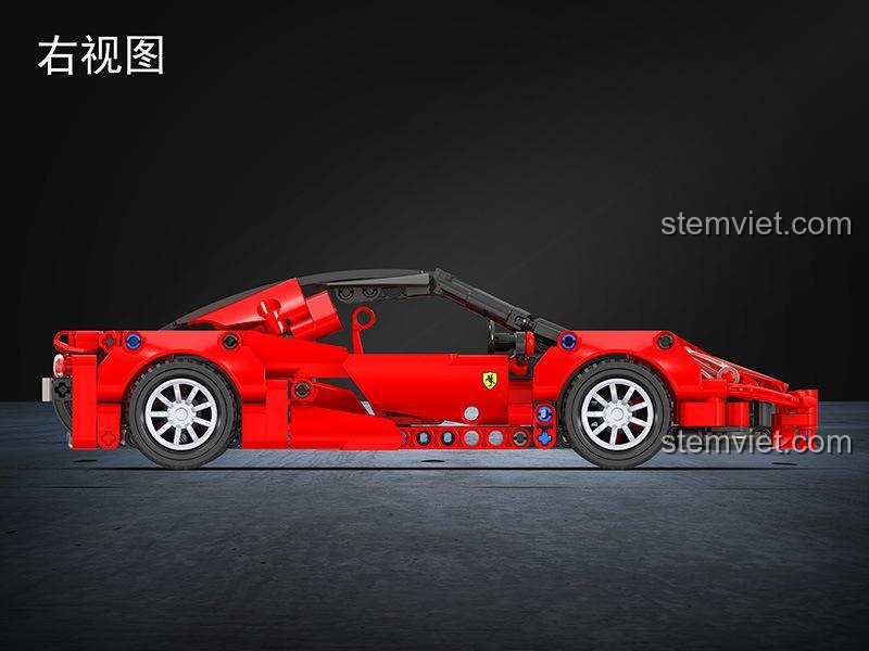 Xe thể thao Winner 7095 nhìn từ bên phải, tỉ lệ 1:18, màu đỏ