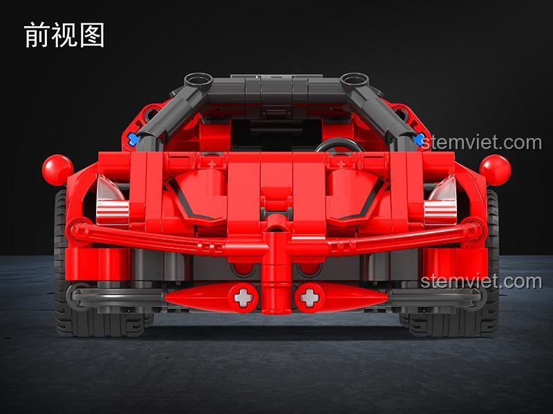 Xe thể thao Winner 7095 nhìn từ phía trước, tỉ lệ 1:18, màu đỏ
